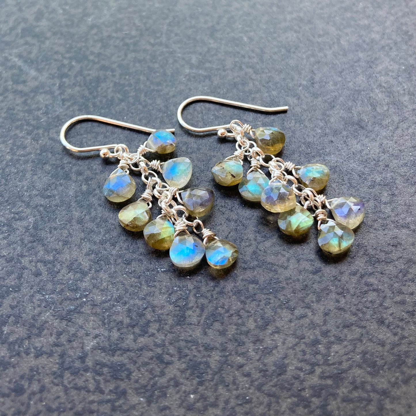 Labradorite & Sterling Silver Cascade Earrings