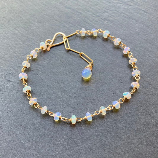 Ethiopian Opal & Gold Bracelet