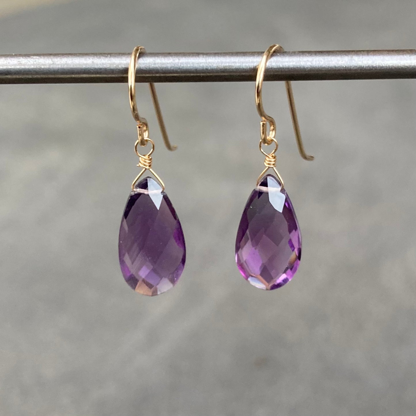 Amethyst & 14k Gold Earrings