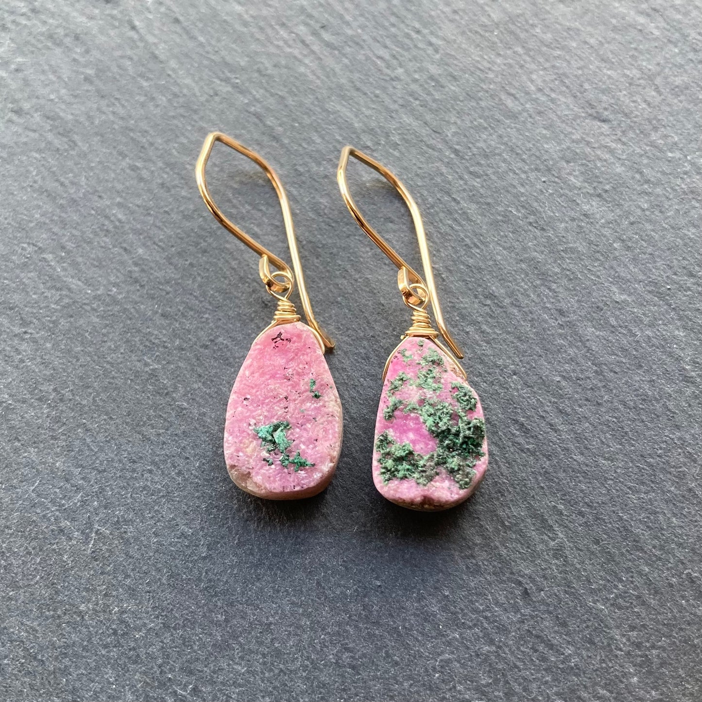 Cobalto Calcite & Gold Earrings