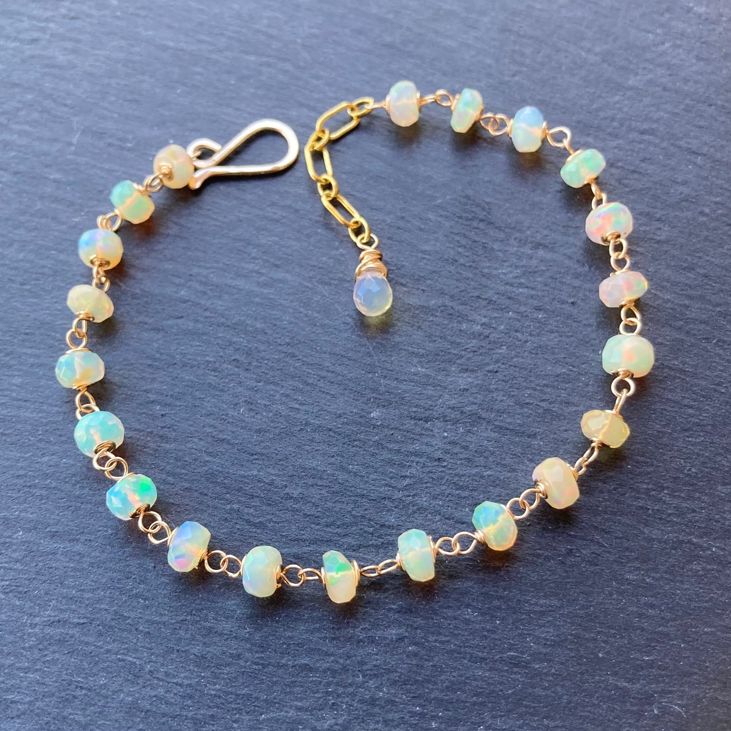 Ethiopian Opal & Gold Bracelet
