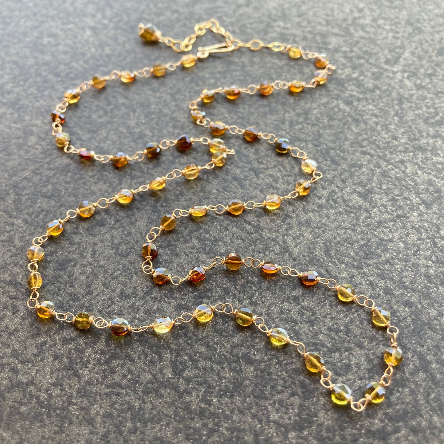 Petro Tourmaline & Gold Necklace