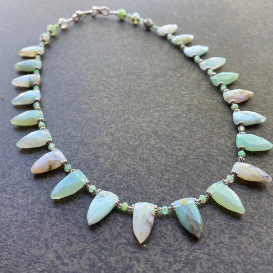 Peruvian Opal & Sterling Silver Collar