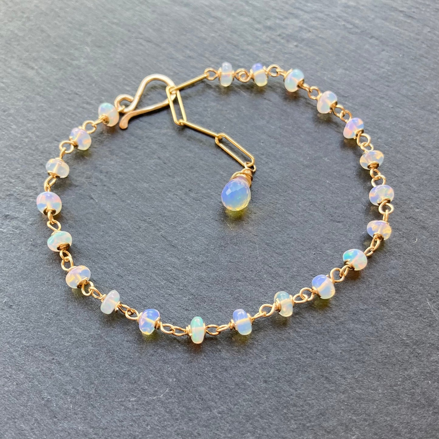 Ethiopian Opal & Gold Bracelet