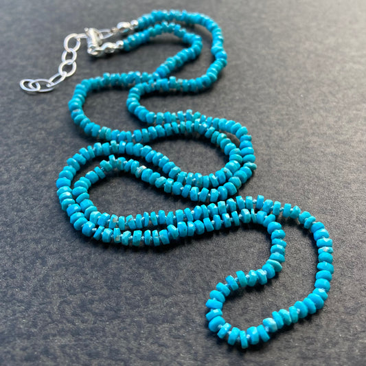 Arizona Turquoise Hand Knotted Silk Necklace