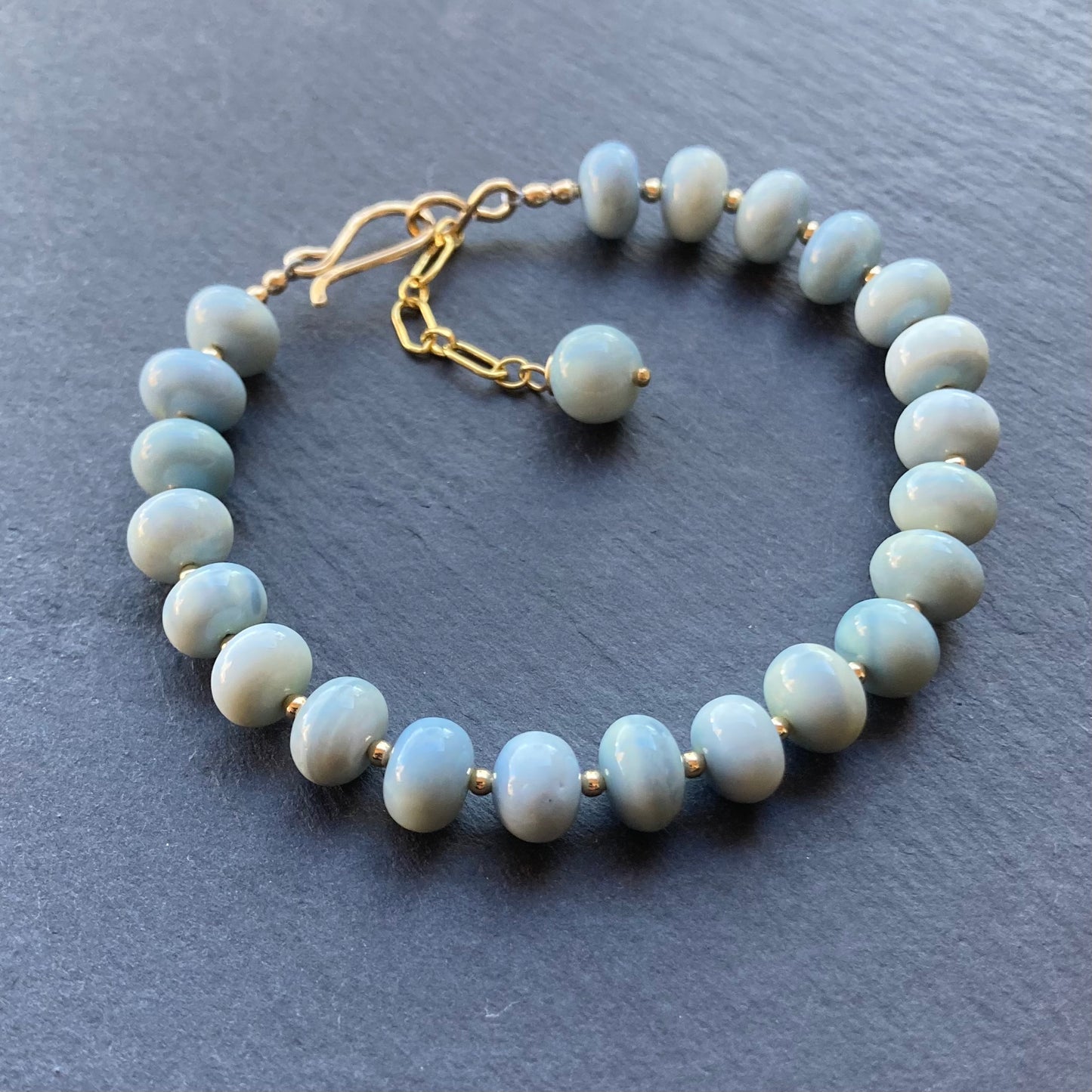 Owyhee Blue Opal & Gold Bracelet