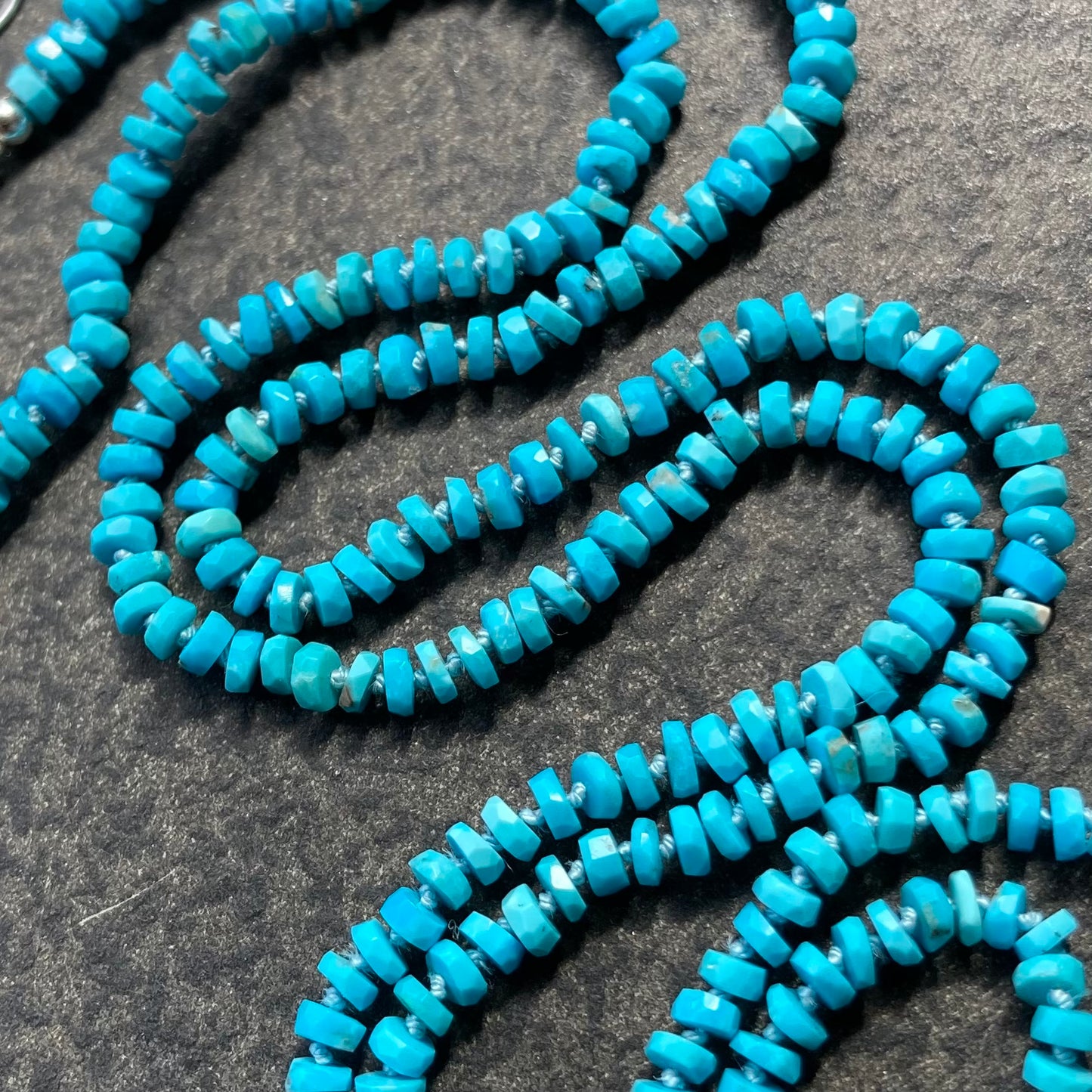 Arizona Turquoise Hand Knotted Silk Necklace