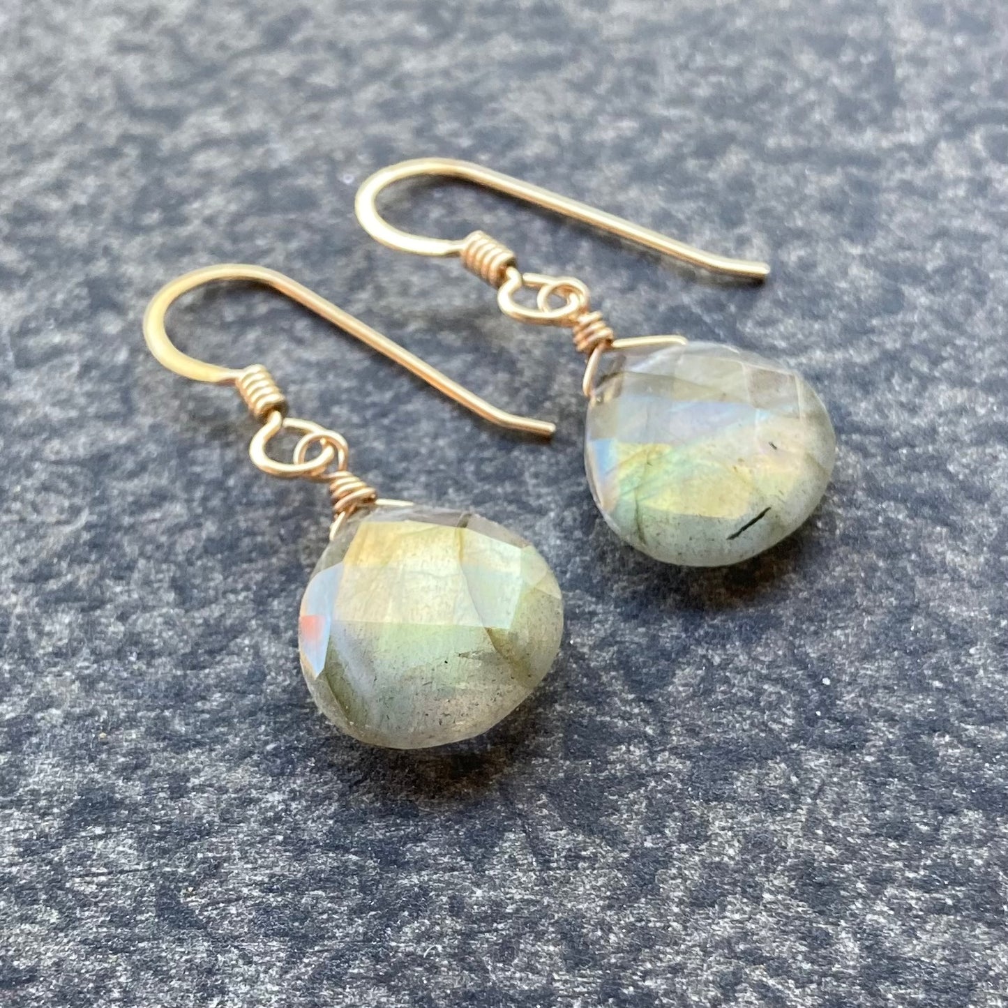 Labradorite & Gold Earrings