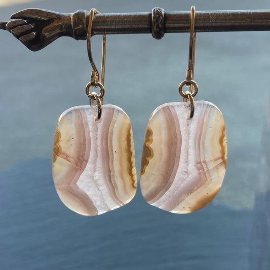 Agua Nueva Agate & Gold Earrings