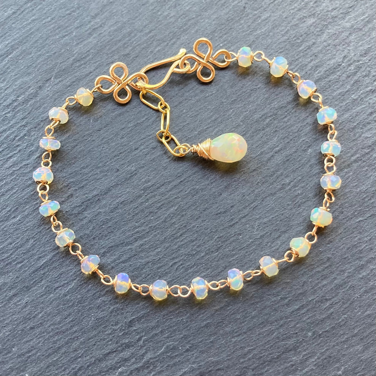 Ethiopian Opal & Gold Bracelet