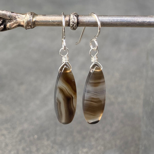 Montana Agate & Sterling Silver Earrings #5