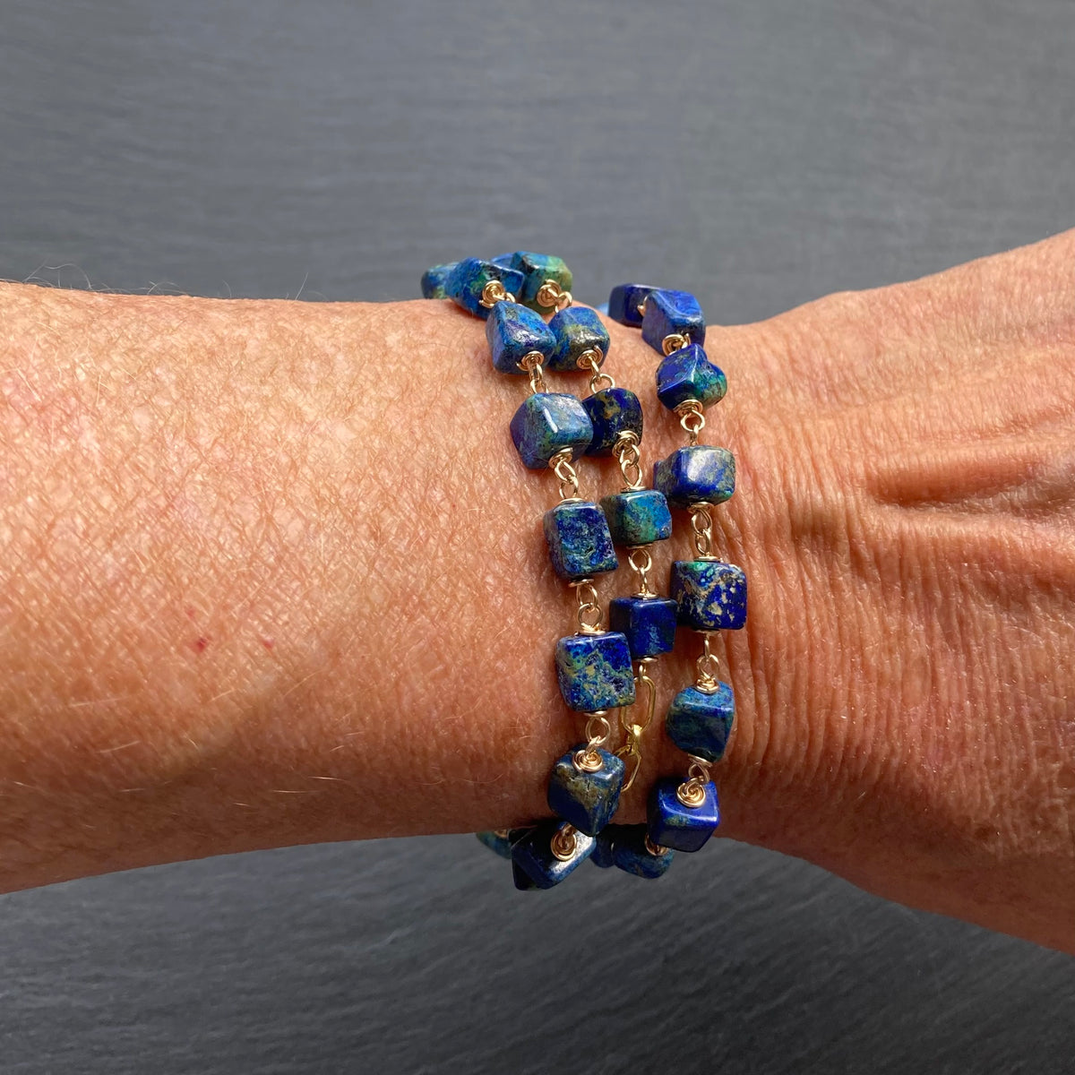 Azurite Malachite & Gold Necklace