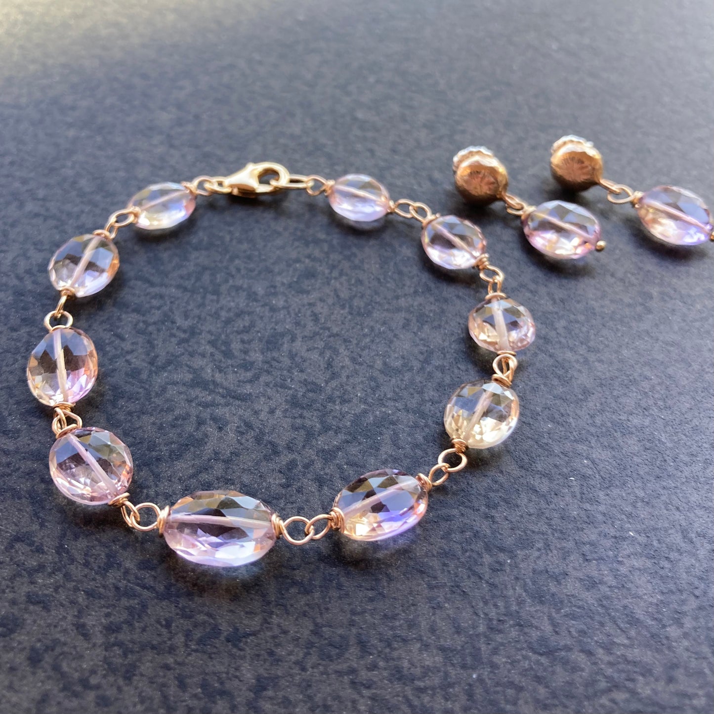 Ametrine & 14k Gold Bracelet