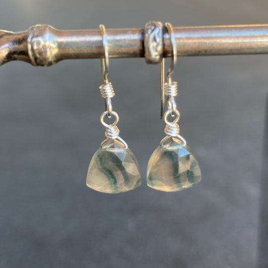 Fluorite & Sterling Silver Earrings