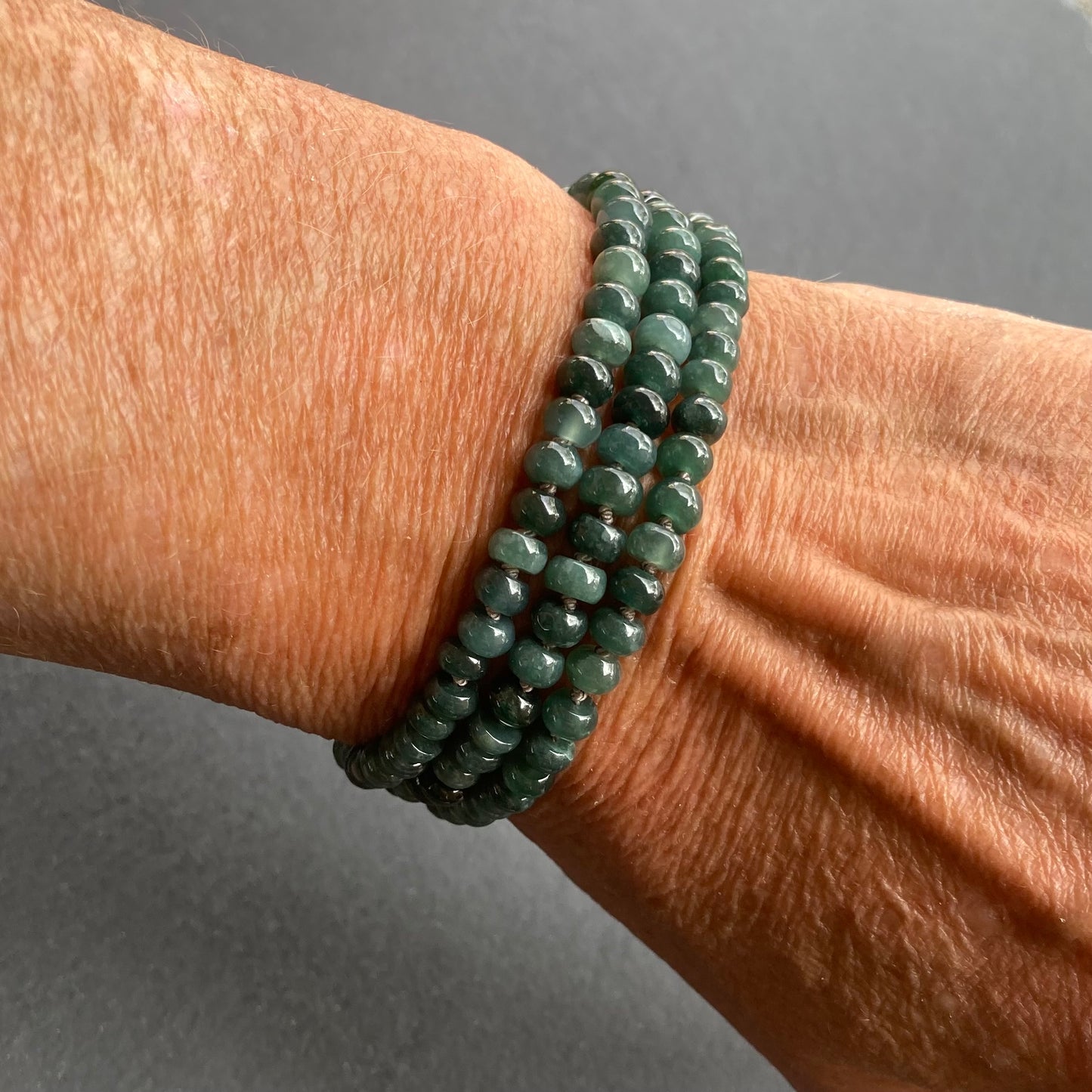 Guatemalan Jade Hand Knotted Silk Necklace