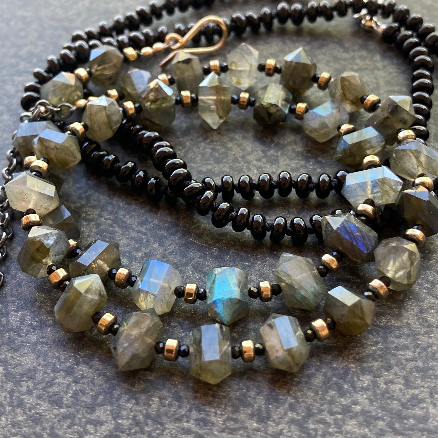 Labradorite Double Terminated Bullet Collar