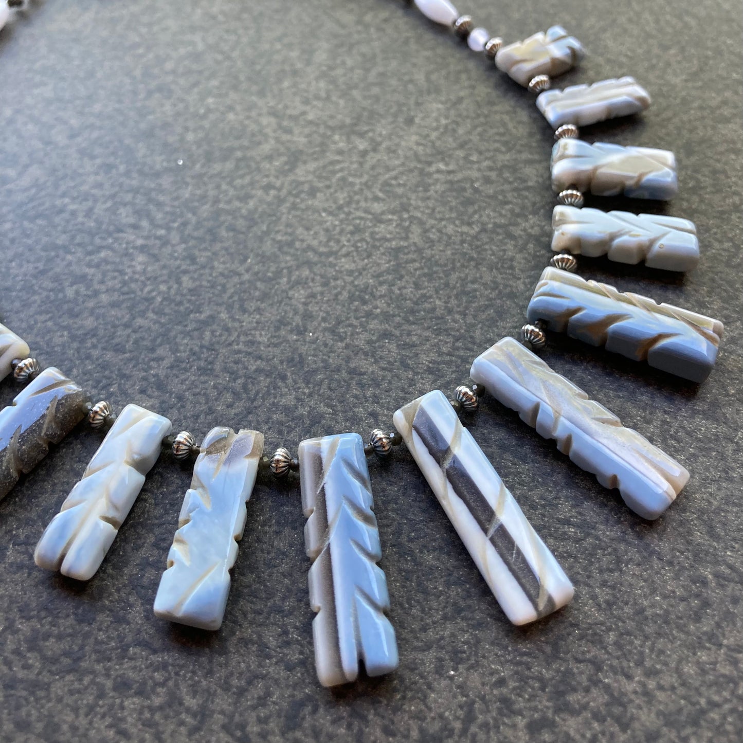 Owyhee Blue Opal & Sterling Silver Collar