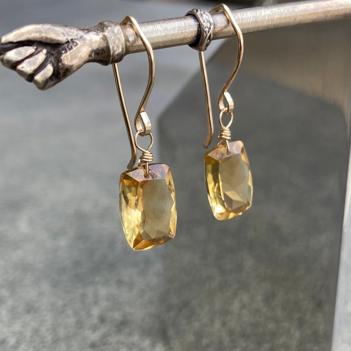 Citrine & Gold Earrings