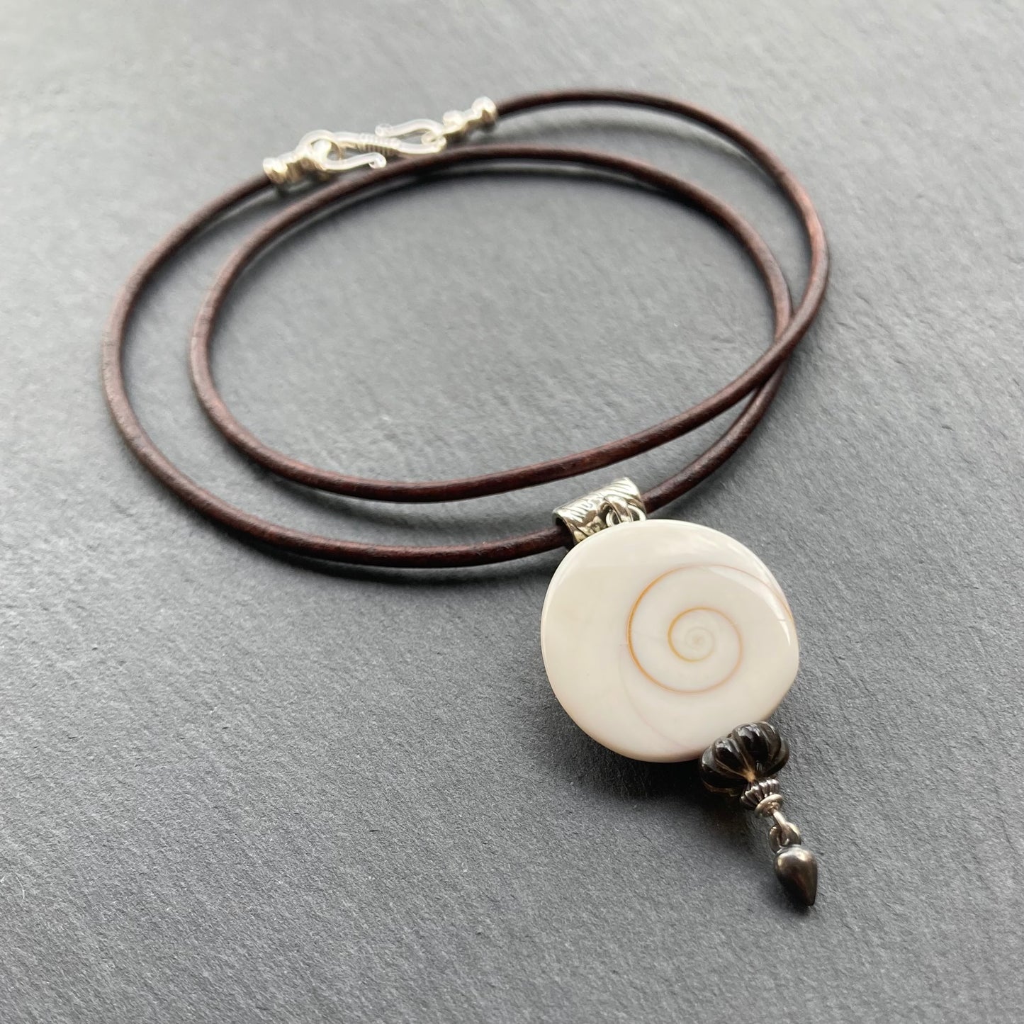 Shiva Eye & Sterling Silver Leather Choker