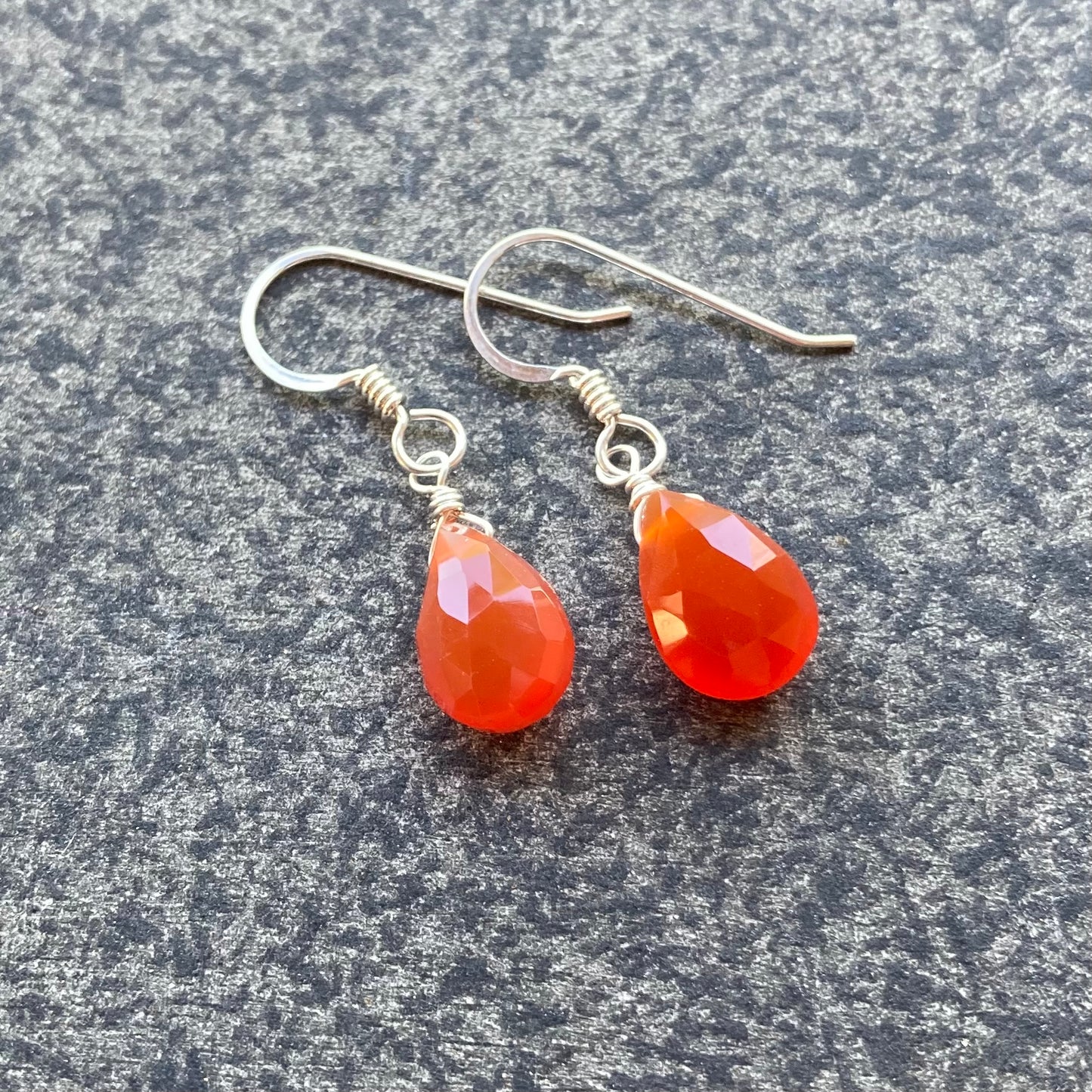 Carnelian & Sterling Silver Earrings