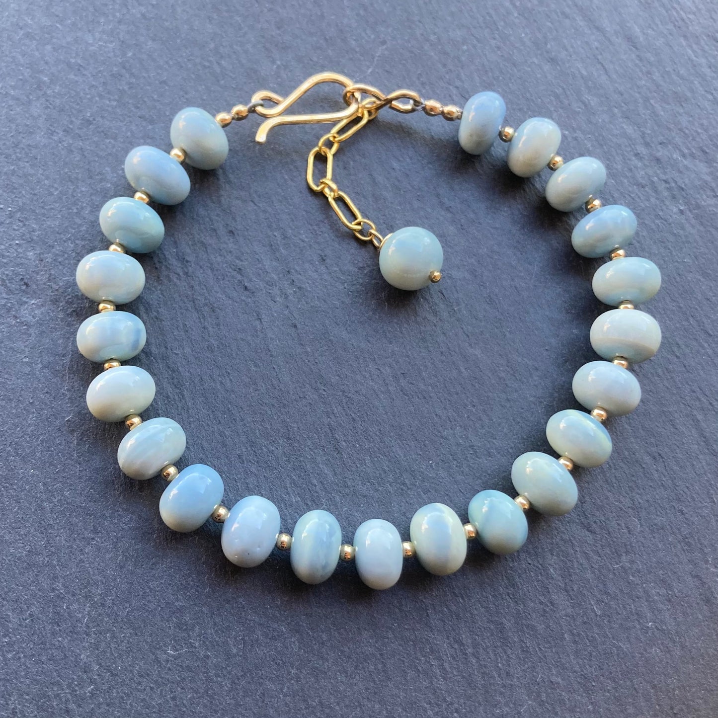 Owyhee Blue Opal & Gold Bracelet