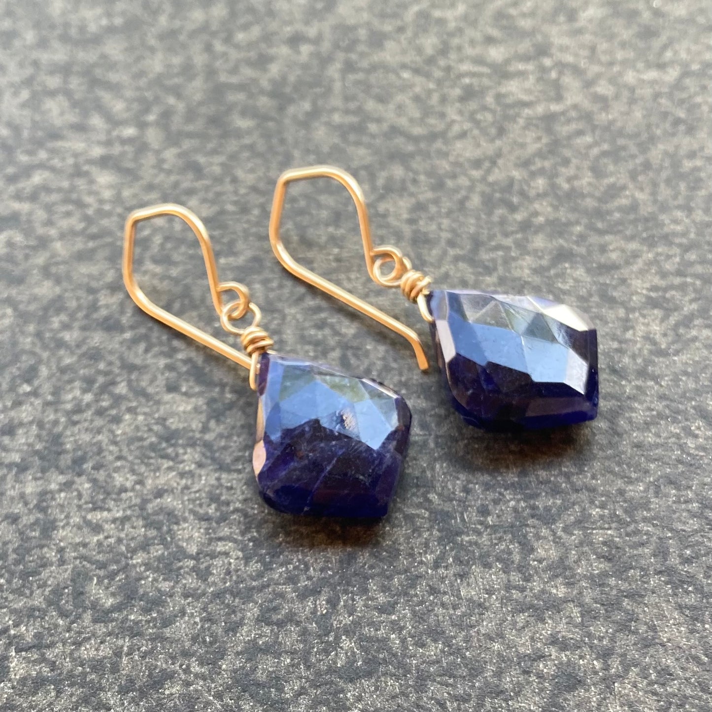 Sodalite & Gold Earrings