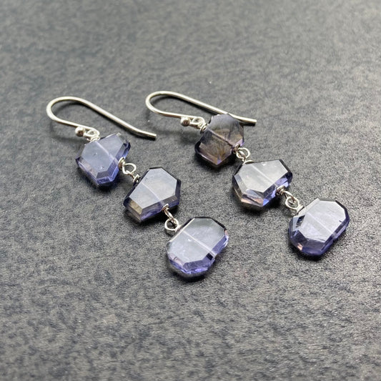 Iolite & Sterling Silver Earrings