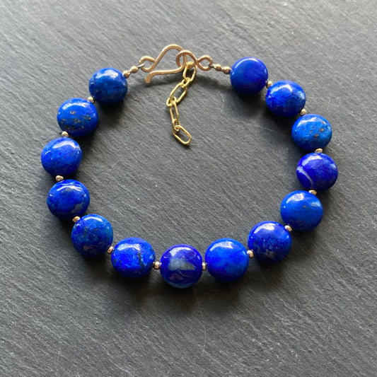 Lapis Lazuli & Gold Bracelet