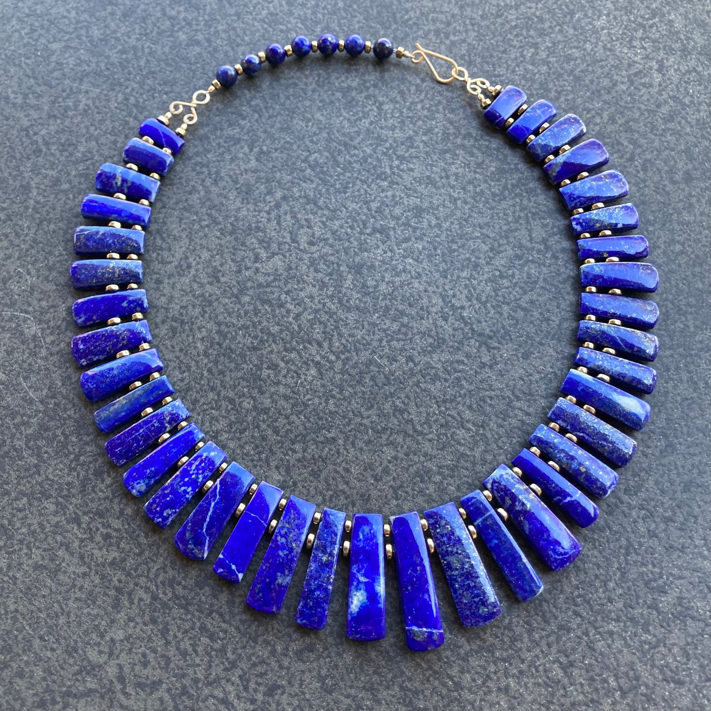 Lapis Lazuli, Pyrite & 14k Gold Wisdom Keeper Collar