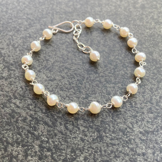 Freshwater Pearl & Sterling Silver Bracelet