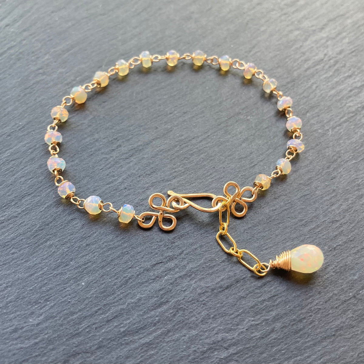 Ethiopian Opal & Gold Bracelet