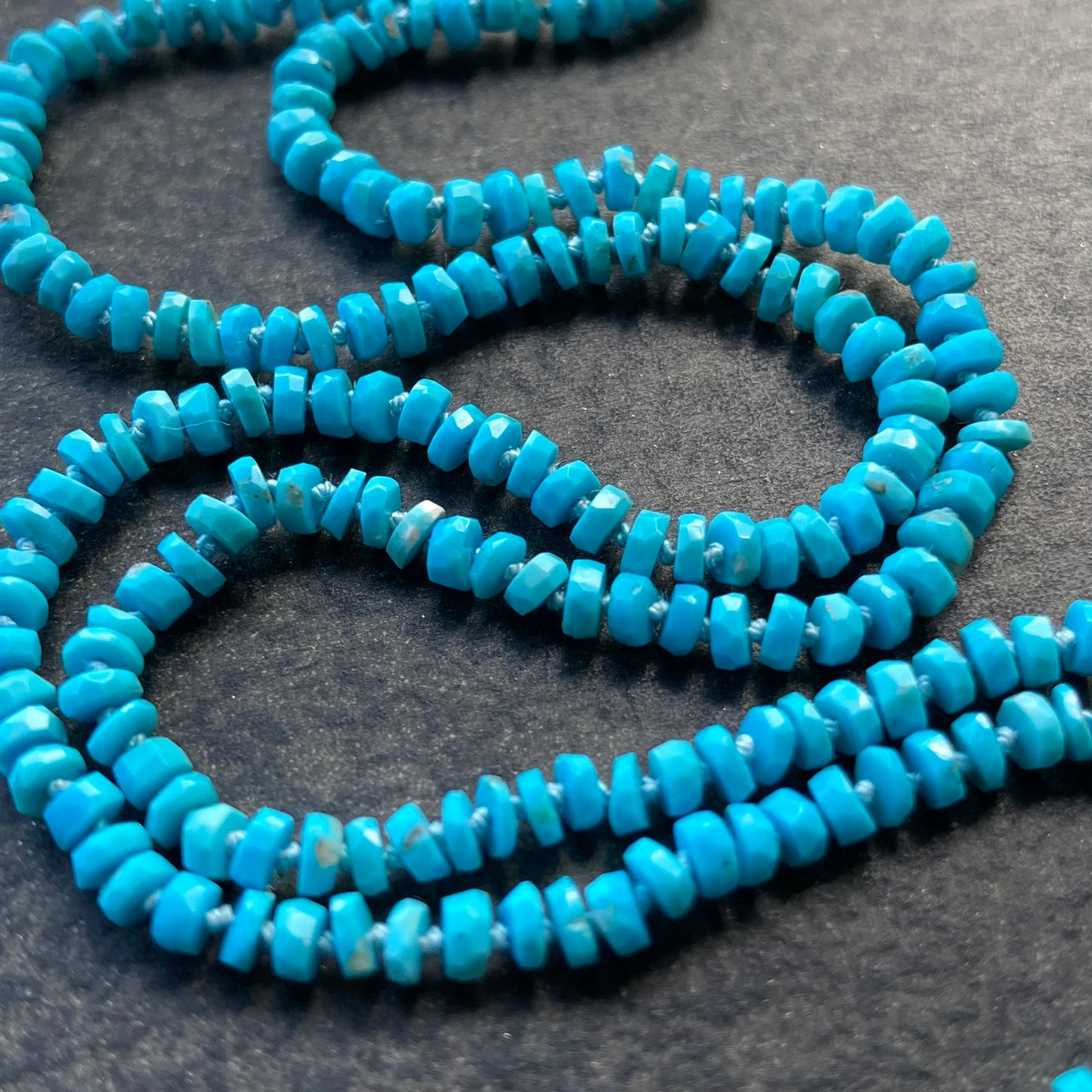 Arizona Turquoise Hand Knotted Silk Necklace