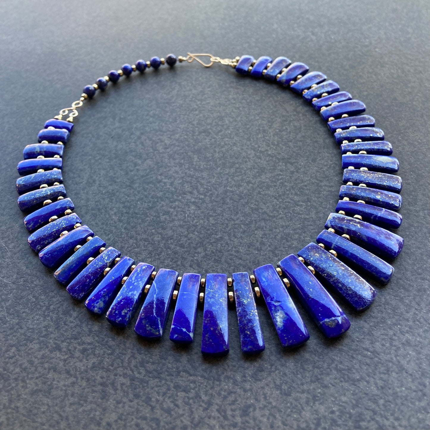 Lapis Lazuli, Pyrite & 14k Gold Wisdom Keeper Collar