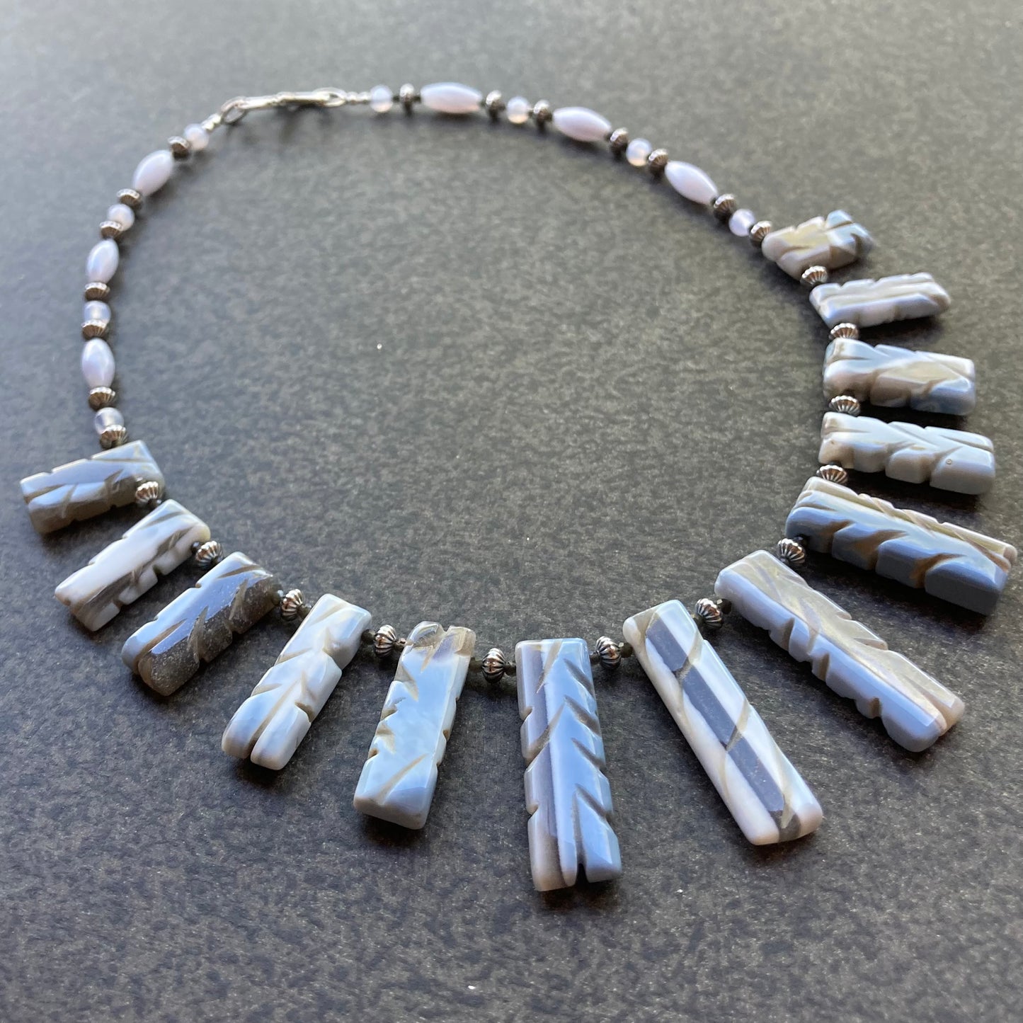 Owyhee Blue Opal & Sterling Silver Collar