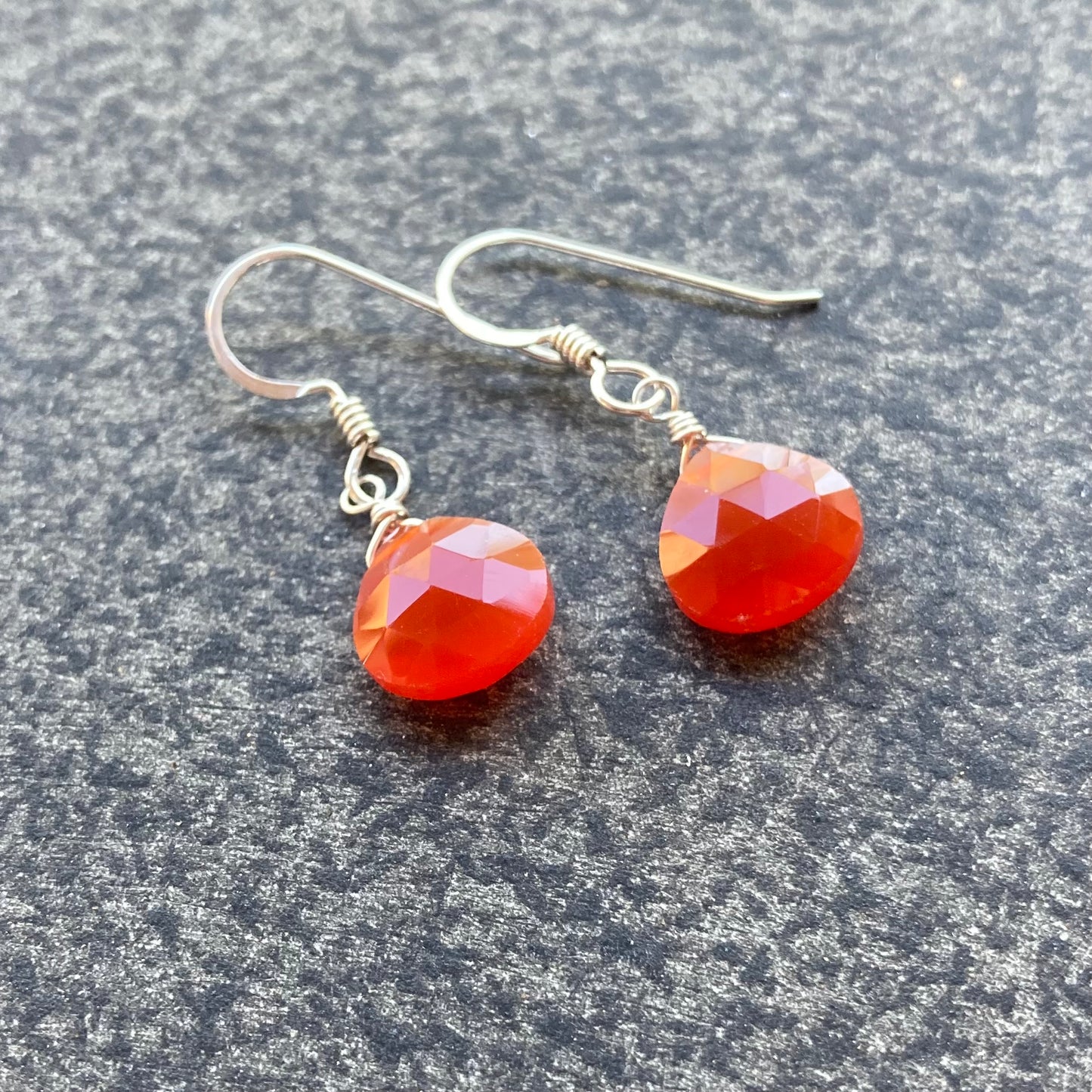 Carnelian & Sterling Silver Earrings