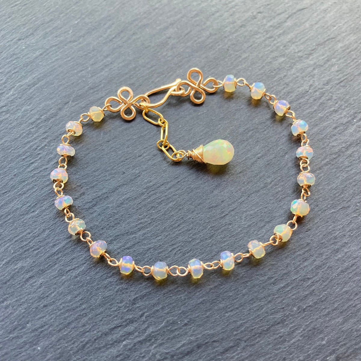 Ethiopian Opal & Gold Bracelet
