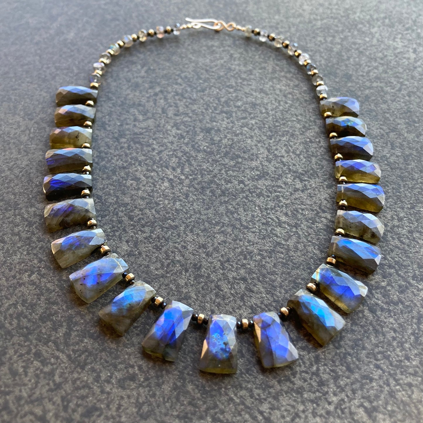 Labradorite, Black Spinel & Pyrite Collar