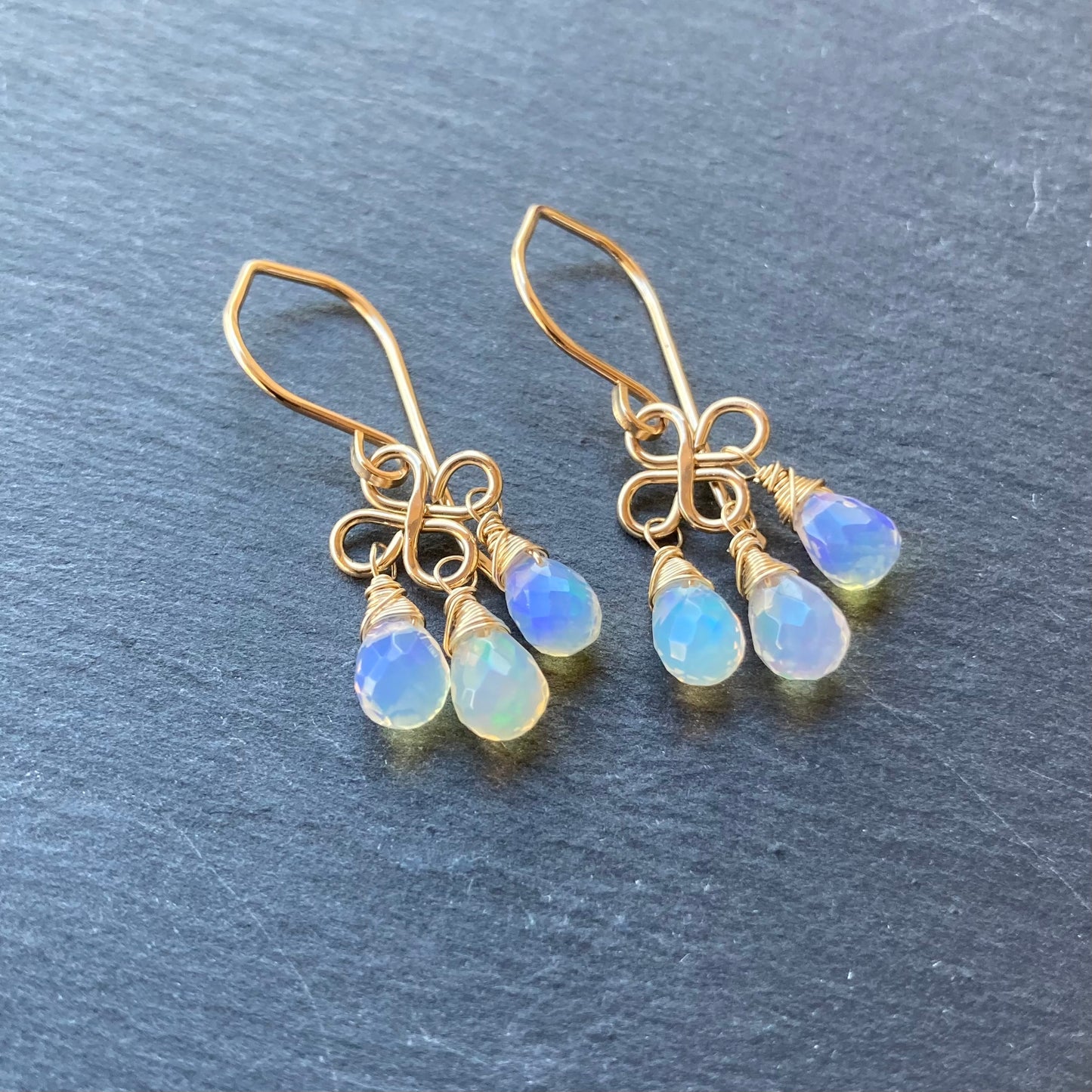 Ethiopian Opal & Gold Earrings