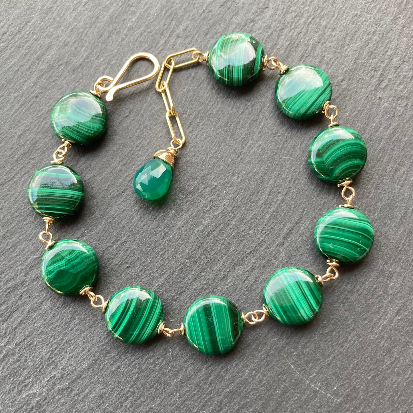 Malachite & Gold Bracelet