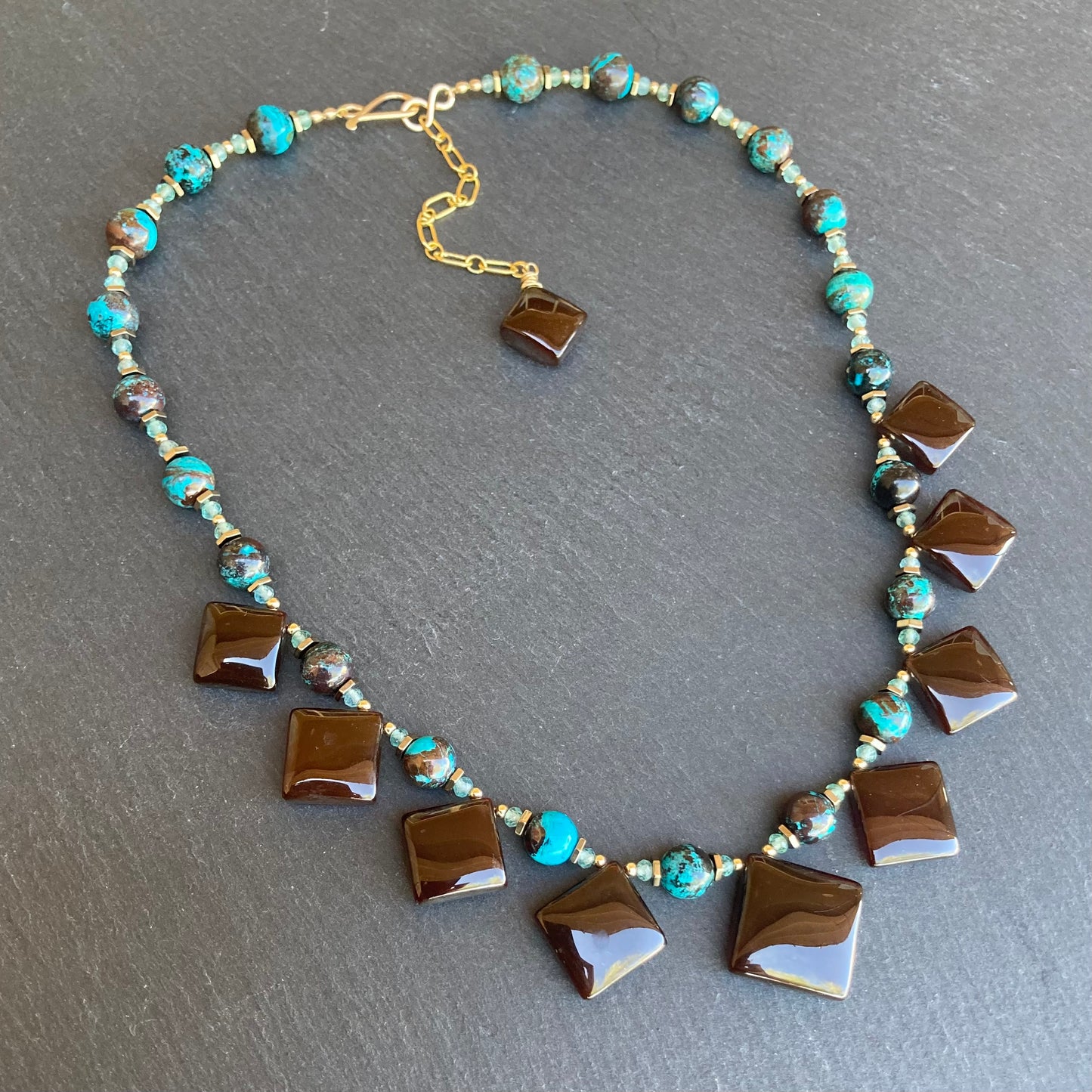 Chalcedony, Shattuckite & Gold Collar