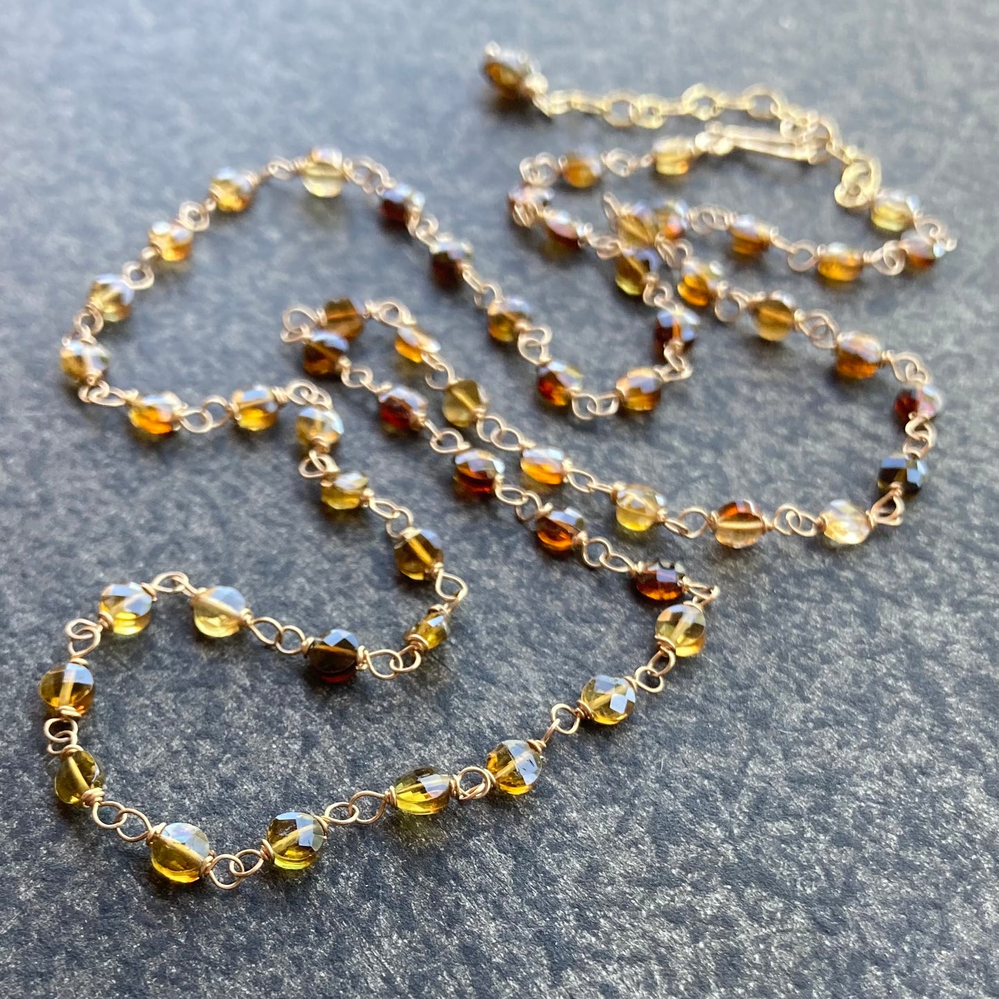 Petro Tourmaline & Gold Necklace