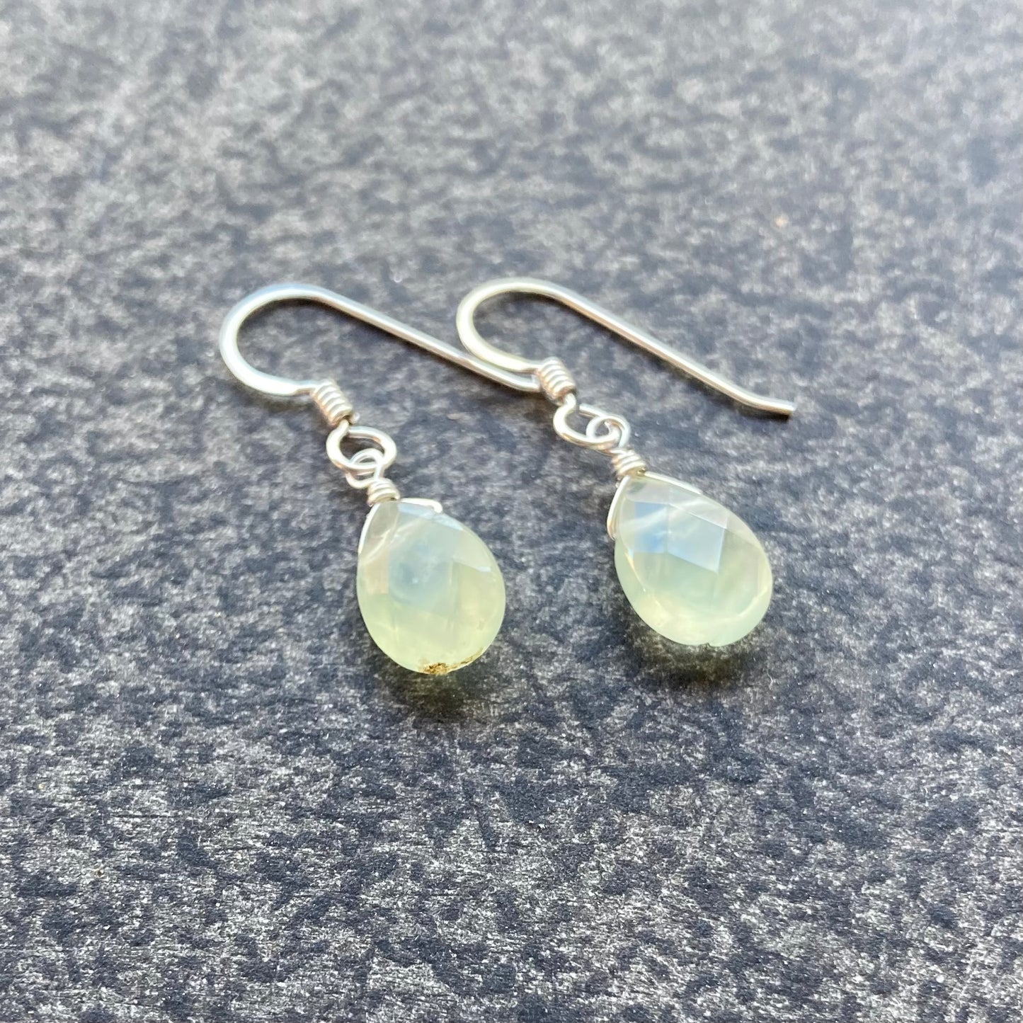 Prehnite & Sterling Silver Earrings