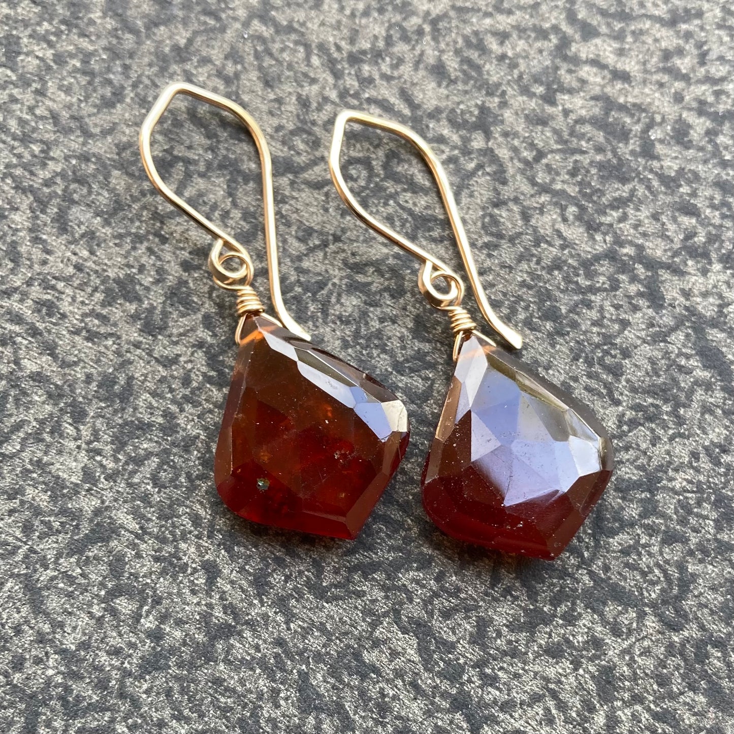 Hessonite & Gold Earring