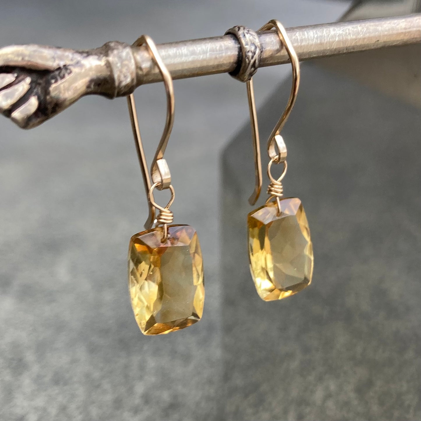 Citrine & Gold Earrings