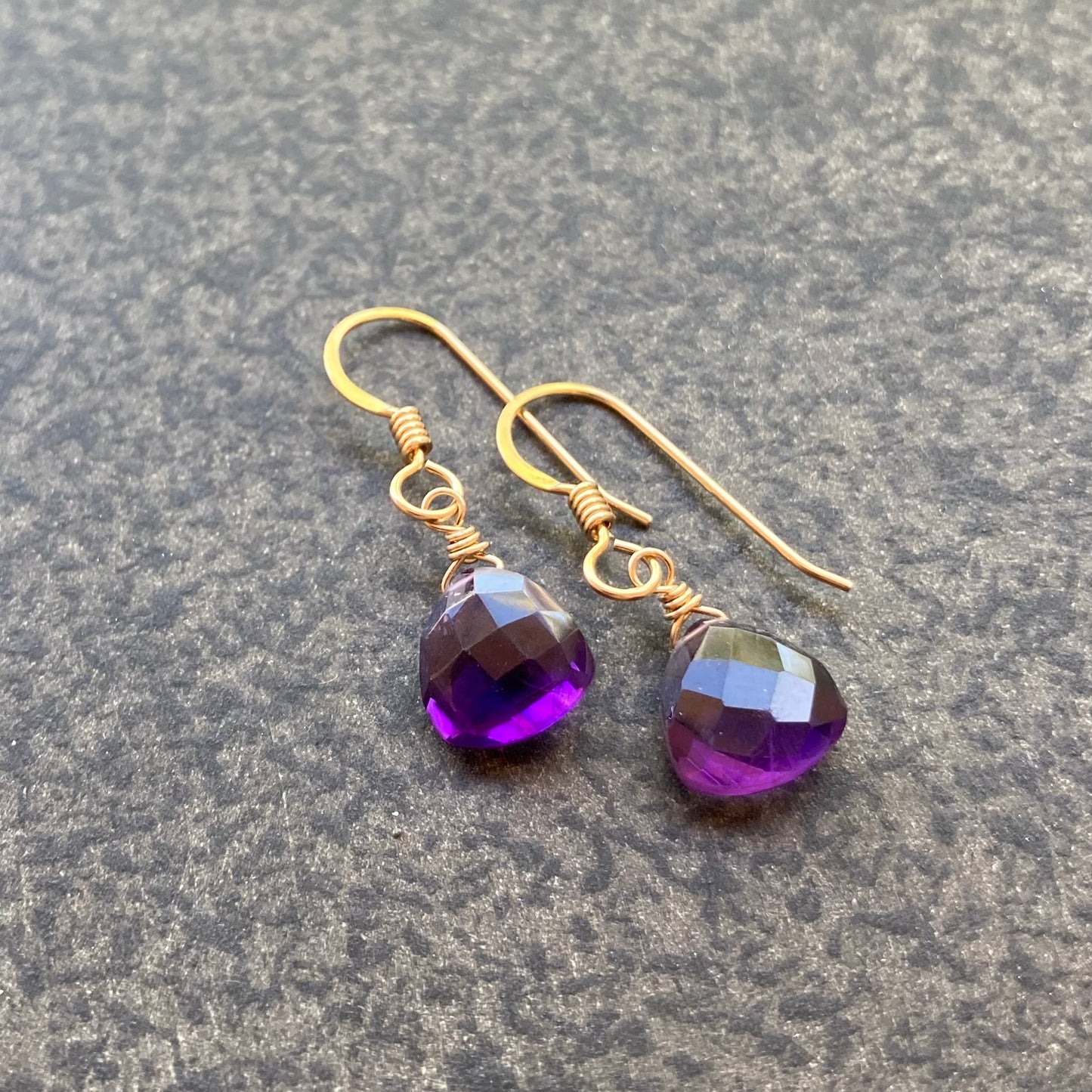 Amethyst & 14k Gold Earrings