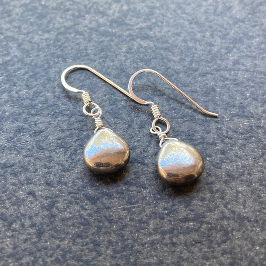 Pyrite & Sterling Silver Earrings