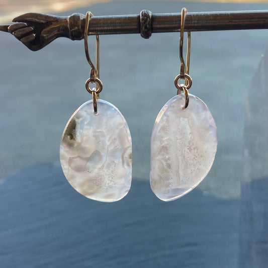 Agua Nueva Agate & Gold Earrings
