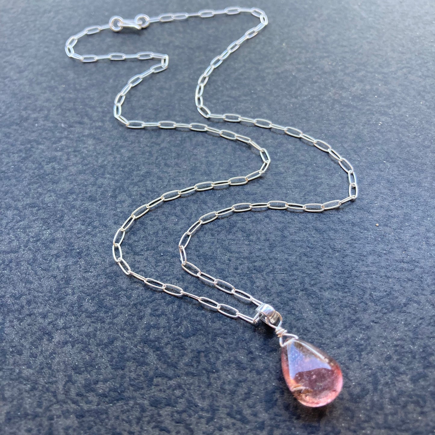 Lepidocrocite & Sterling Silver Pendant Necklace