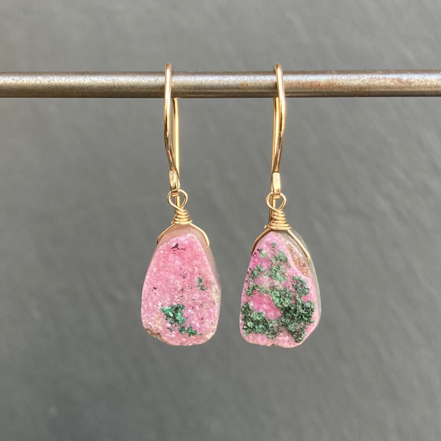 Cobalto Calcite & Gold Earrings