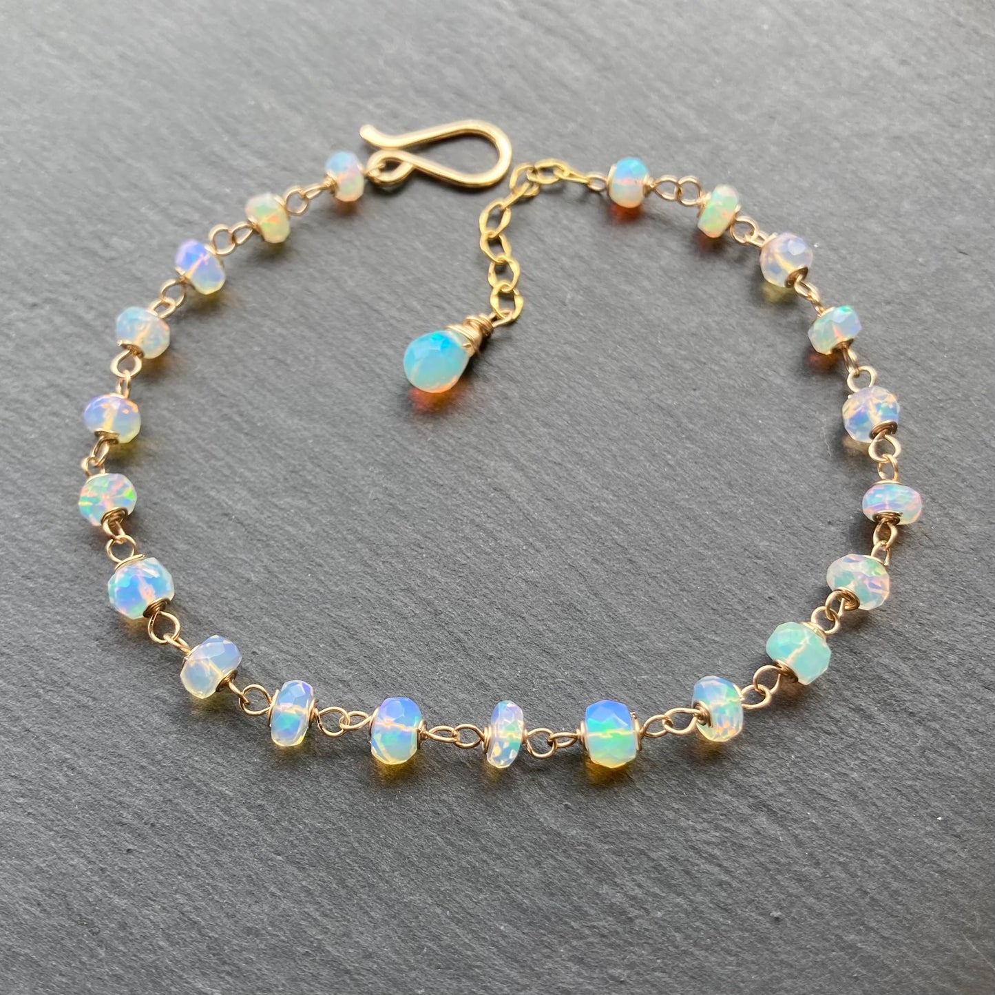 Ethiopian Opal & Gold Bracelet